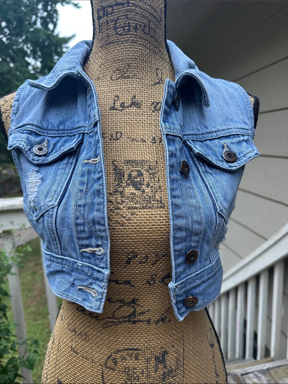 Mudd Light Blue Denim Jacket vest